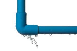 water from pvc plastic pipe